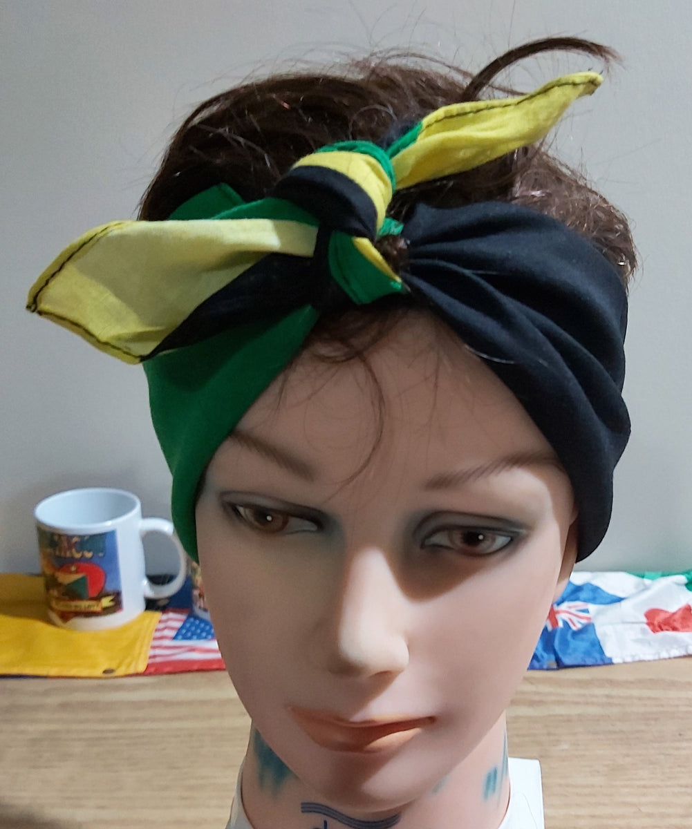 Jamaica flag bandana/Jamaican fabric handkerchief carnival wear