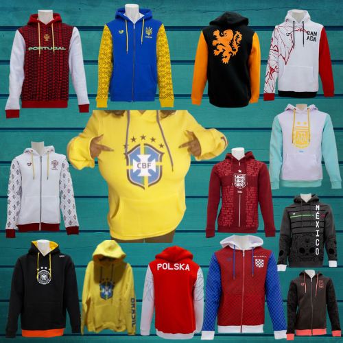 World Cup Soccer Flags Hoodie Pullover Winter Gear