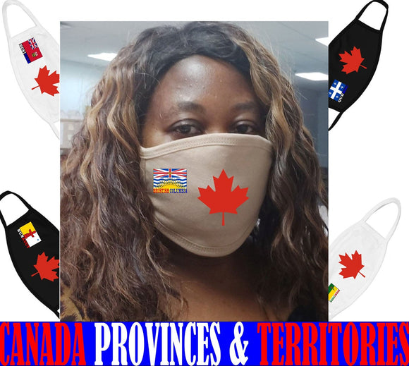 Canada   & provinces face mask