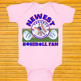 Toronto Baseball Newest Fan Baby Bodysuit/Unisex Personalize First Baseball T-shirt/Birthday Baby Shower Gift