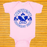 Maple Leafs Newest Fan Baby Romper/Unisex Personalize First Hockey Onesie/Birthday Gift