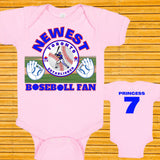Toronto Baseball Newest Fan Baby Bodysuit/Unisex Personalize First Baseball T-shirt/Birthday Baby Shower Gift