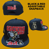 Secure The Bag Embroidered 3D Men Women Baseball Cap/Money Slogan Snapback Hat