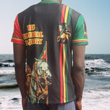 King of Kings Emperor Haile Selassie Jersey/Rastafarian Clothing/Dri-Fit Fabric/Rasta Cultural Day Outfit/Gift