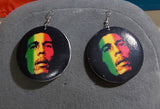 One love Rasta Color Bob Marley Dangle Earrings