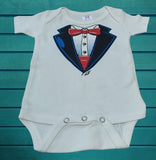 White bow tie infant bodysuit 