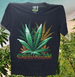 Cannabis 3D graphic t-shirt/Glow in the dark/Unisex Marijauna design shirt/Souvenir