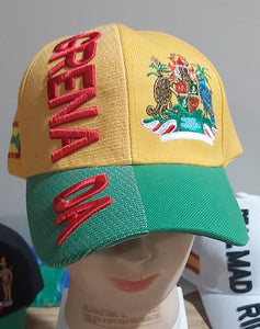Grenadian Flag Coat Of Arms Embroidered 3D Men Women Baseball Cap