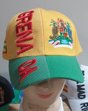 Grenadian Flag Coat Of Arms Embroidered 3D Men Women Baseball Cap