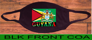 Guyana flag face mask/2 Layers cotton material/Guyana mini flag/Reusable