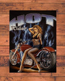 Biker Girl T-shirt/Unisex 3D Graphic Biker T shirt/Hot Ride/Motorcycle Graphic T-shirt