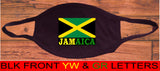 Jamaica flag face mask/2 Layers cotton material/Jamaica mini flag/Reusable