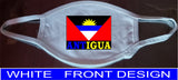 Antigua flag face mask/2 Layers cotton material/Antigua mini flag/Reusable
