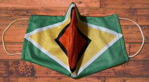 Jamaica flag face mask/Trinidad/Guyana/2 Layer elastic ear loop/Reusable/Gift