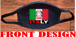 Italy flag face mask/2 Layers cotton material/Italy mini flag/Reusable