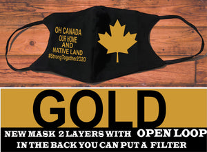 Oh Canada face mask/#strongtogether2020/Canada our home and native land/Canada souvenir