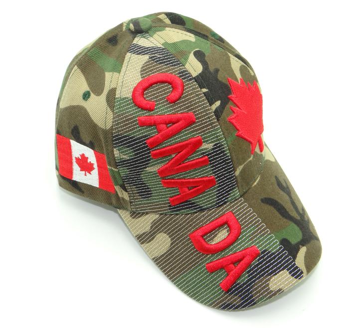 Ukraine & Canada Flag Baseball Cap - Adjustable Snapback Hat In Moss Green For Men & Women - View #9
