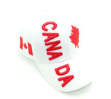 White and red embroidered hat