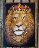 Lion with chain