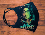Bob Marley face mask/Glow in the dark/3D graphic design/Rasta colours/Reusable/100% cotton/2 layers & open pocket/Bob Marley souvenir/Gift