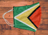 Jamaica flag face mask/Trinidad/Guyana/2 Layer elastic ear loop/Reusable/Gift