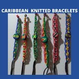 Caribbean knitted friendship bracelet 