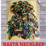 Bob Marley pendant beaded handmade necklace/Rasta Reggae Jamaican heritage souvenir