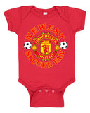 Red newest Soccer fan onesie 