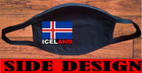 Iceland flag face mask/2 Layers cotton material/Iceland mini flag/Reusable