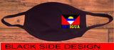 Antigua flag face mask/2 Layers cotton material/Antigua mini flag/Reusable