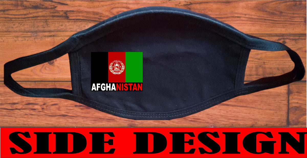 Afghanistan flag face mask/2 Layers cotton material/Afghanistan mini f ...