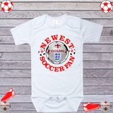 England White Soccer Ball Romper