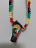 Lion of Judah large wooden pendant necklace/Rastafarian handmade jewelry
