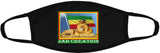 Jah Creation face mask/Reusable face mask/Rasta colors/Rasta flag designed  face mask/Lion of Judah/Rasta clothing/Rastafarian slang