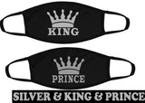 King and Prince matching face mask/Father and Son/Royal Crown face mask/Twinning face mask/King/Prince/Reusable face mask/Family matching