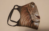Lion face  mask/Glow in the dark lion face mask/Customized 3D design/King of the jungle/Reusable/2 Layers open pocket