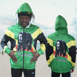 Jamaican flag double sided Bob Marley freedom hoody/Reggae souvenir pullover