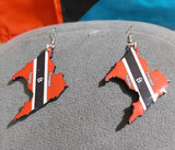 Trinidad & Tobago map necklace and earring/Handmade Trini map earring fashion jewelry