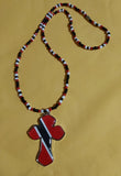 Trinidad & Tobago map necklace and earring/Handmade Trini map earring fashion jewelry